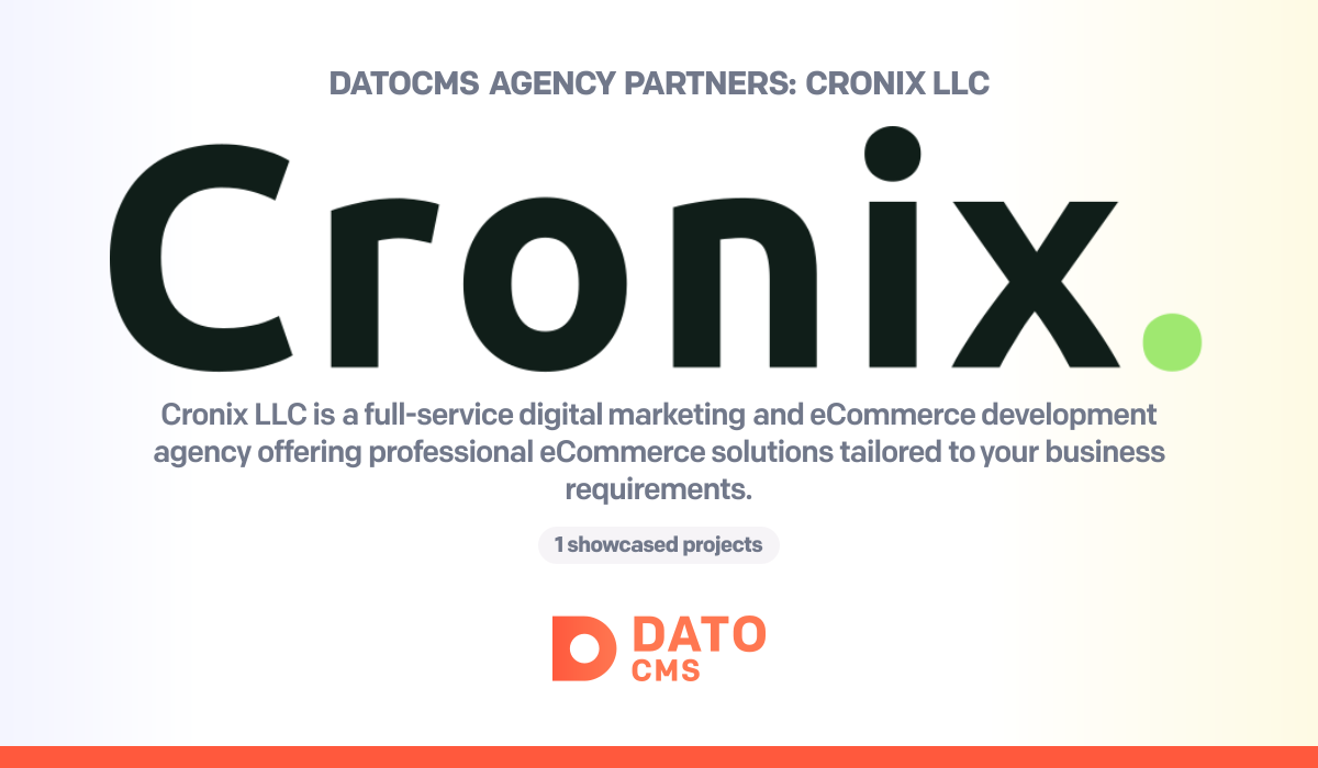 Datocms Logo Cronix LLC — DatoCMS Partners — DatoCMS
