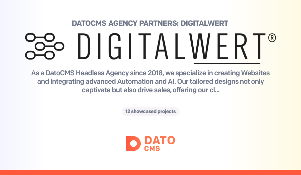Datocms Logo Digitalwert — DatoCMS Partners — DatoCMS