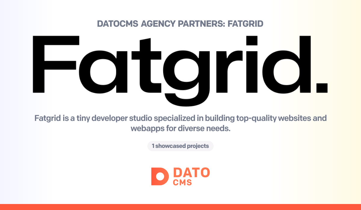 Datocms Logo Fatgrid — DatoCMS Partners — DatoCMS