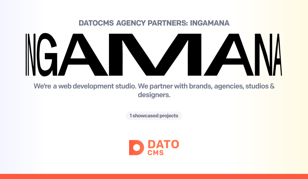 Datocms Logo Ingamana — DatoCMS Partners — DatoCMS