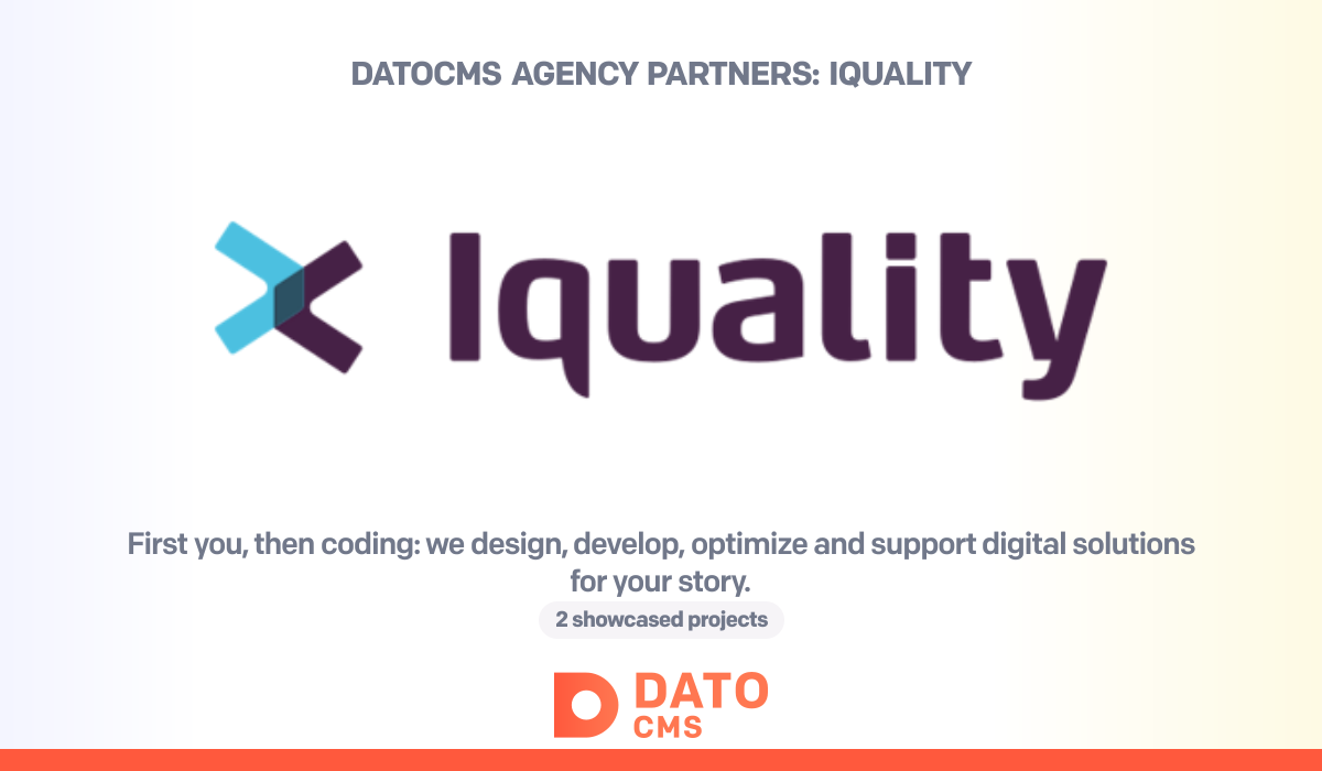 Datocms Logo Iquality — DatoCMS Partners — DatoCMS