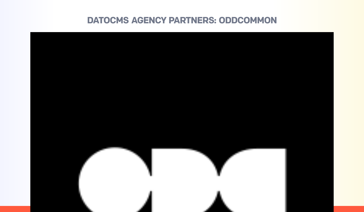 Datocms Logo OddCommon — DatoCMS Partners — DatoCMS