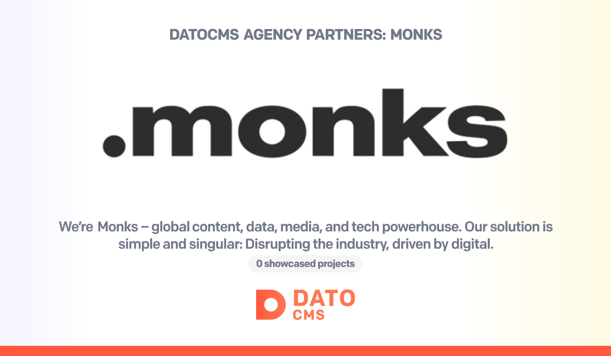 Datocms Logo Monks — DatoCMS Partners — DatoCMS