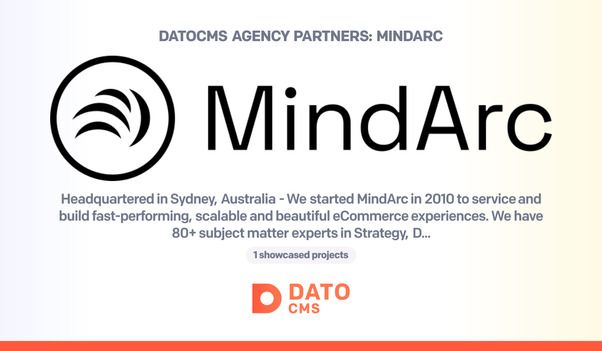 Datocms Logo MindArc — DatoCMS Partners — DatoCMS