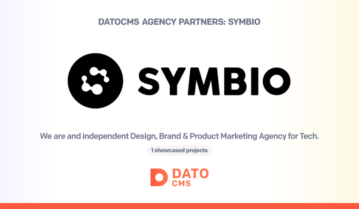 Datocms Logo SYMBIO — DatoCMS Partners — DatoCMS