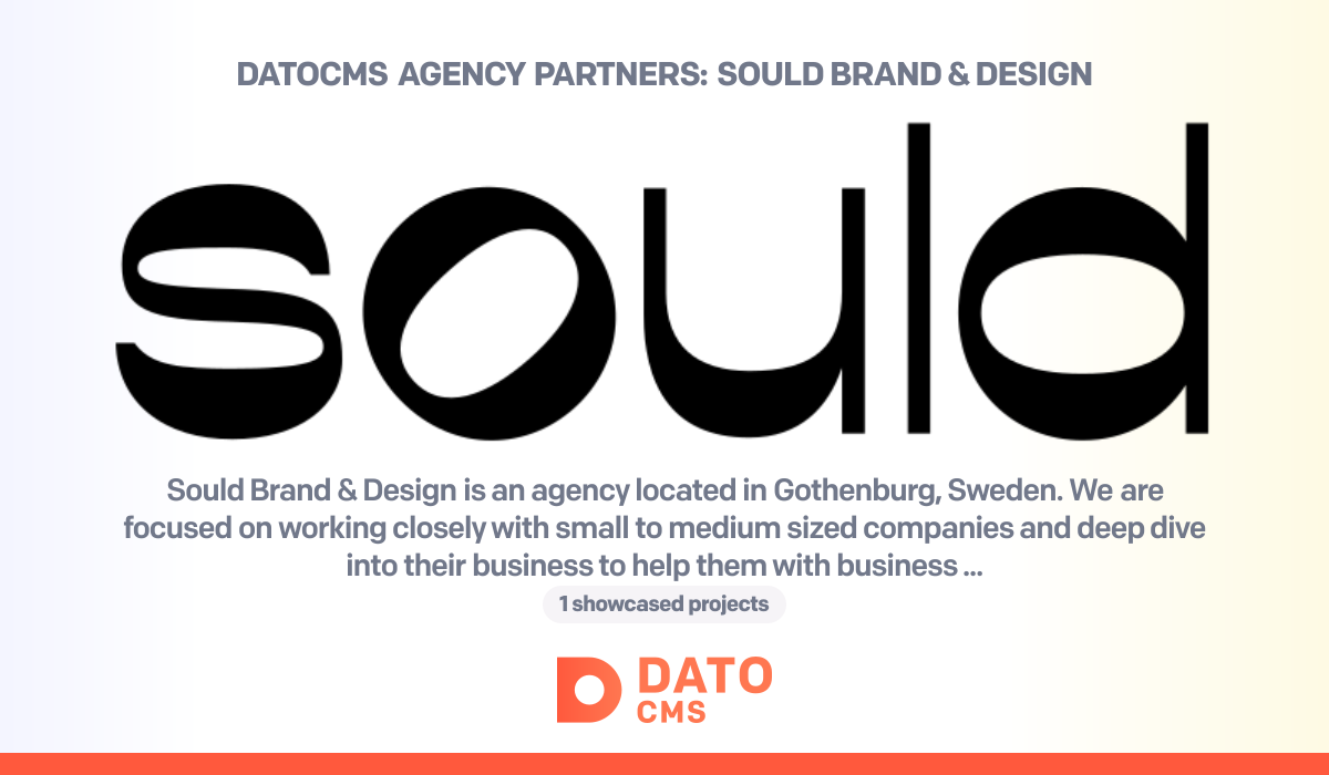 Datocms Logo Sould Brand & Design — DatoCMS Partners — DatoCMS