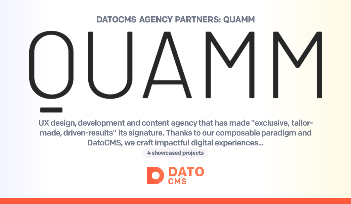 Datocms Logo Quamm — DatoCMS Partners — DatoCMS