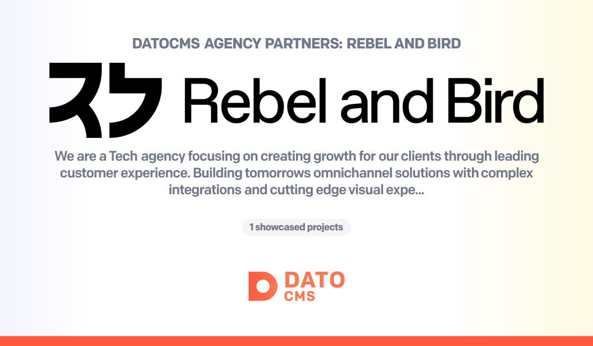Datocms Logo Rebel and Bird — DatoCMS Partners — DatoCMS
