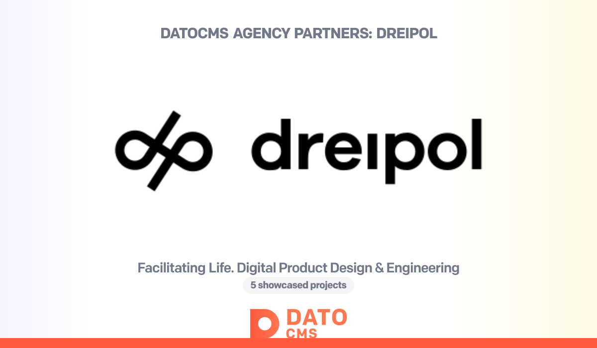 Datocms Logo dreipol — DatoCMS Partners — DatoCMS
