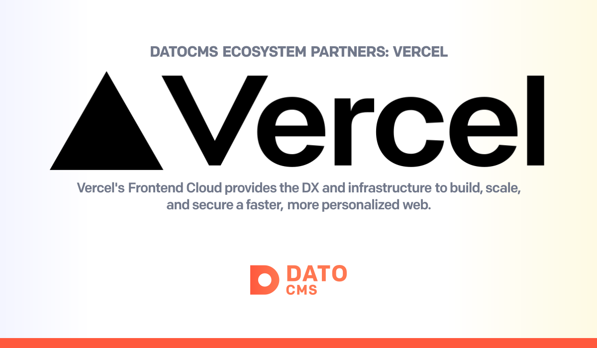 Datocms Logo Vercel — Ecosystem Partners — DatoCMS